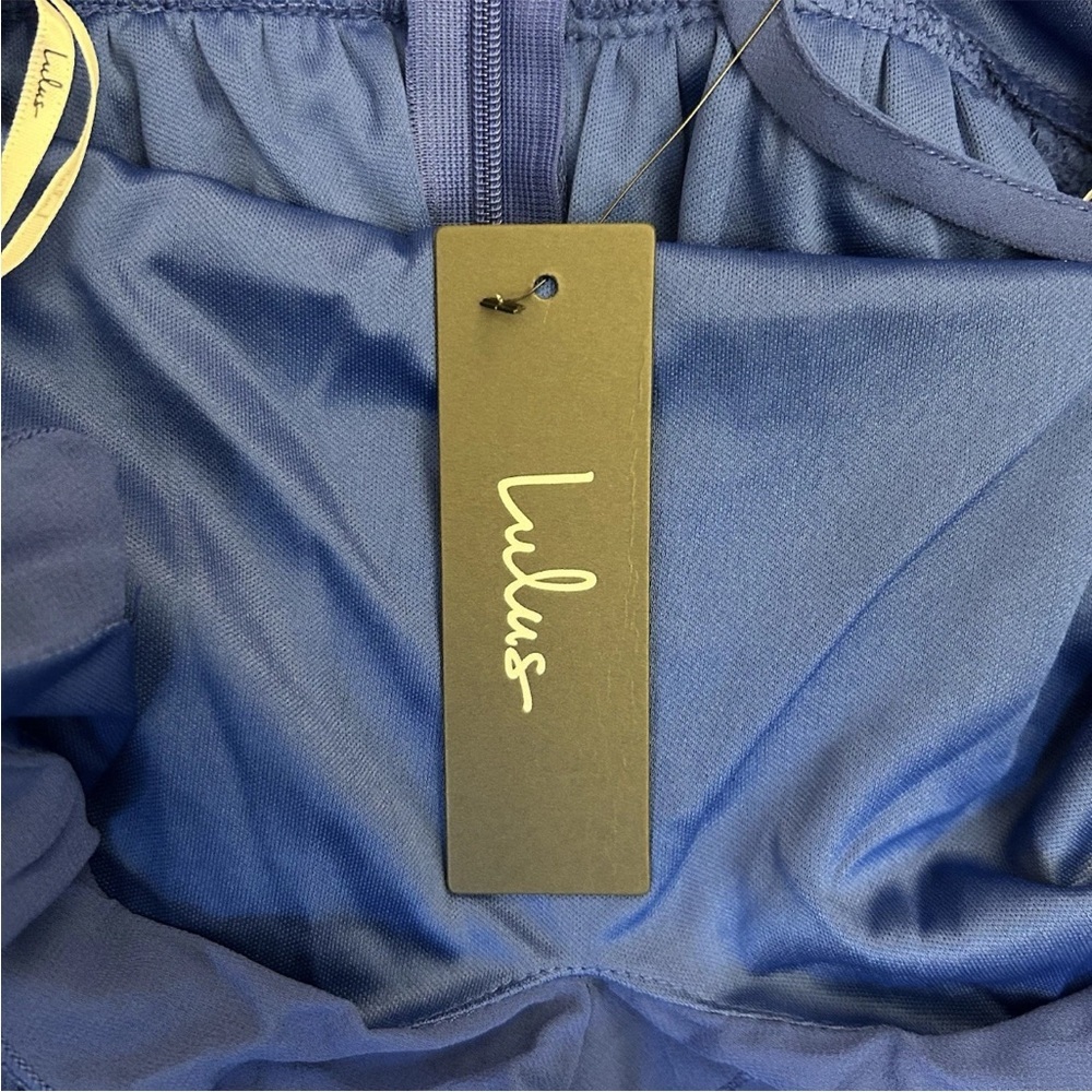 Lulu's Blue Ruffle Midi Dress - Picture 15 of 16